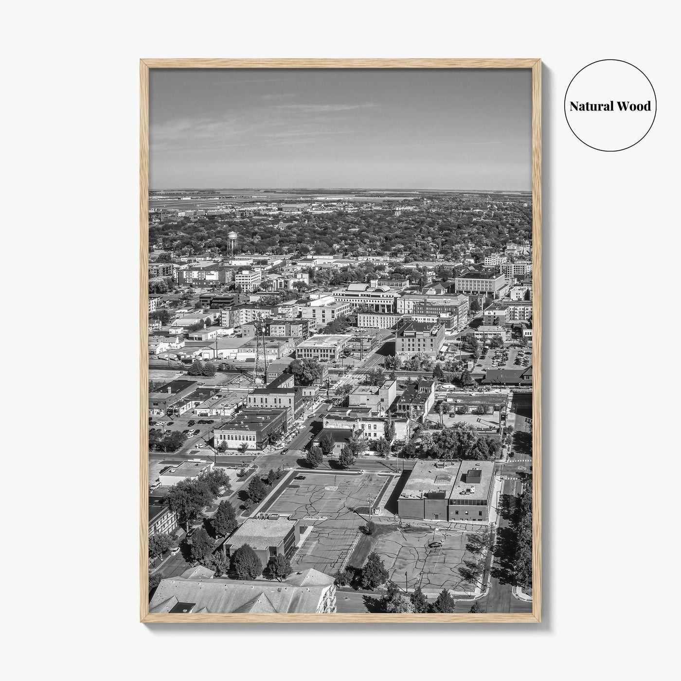 Fargo Black and White Fine Art Photo Print, North Dakota Poster