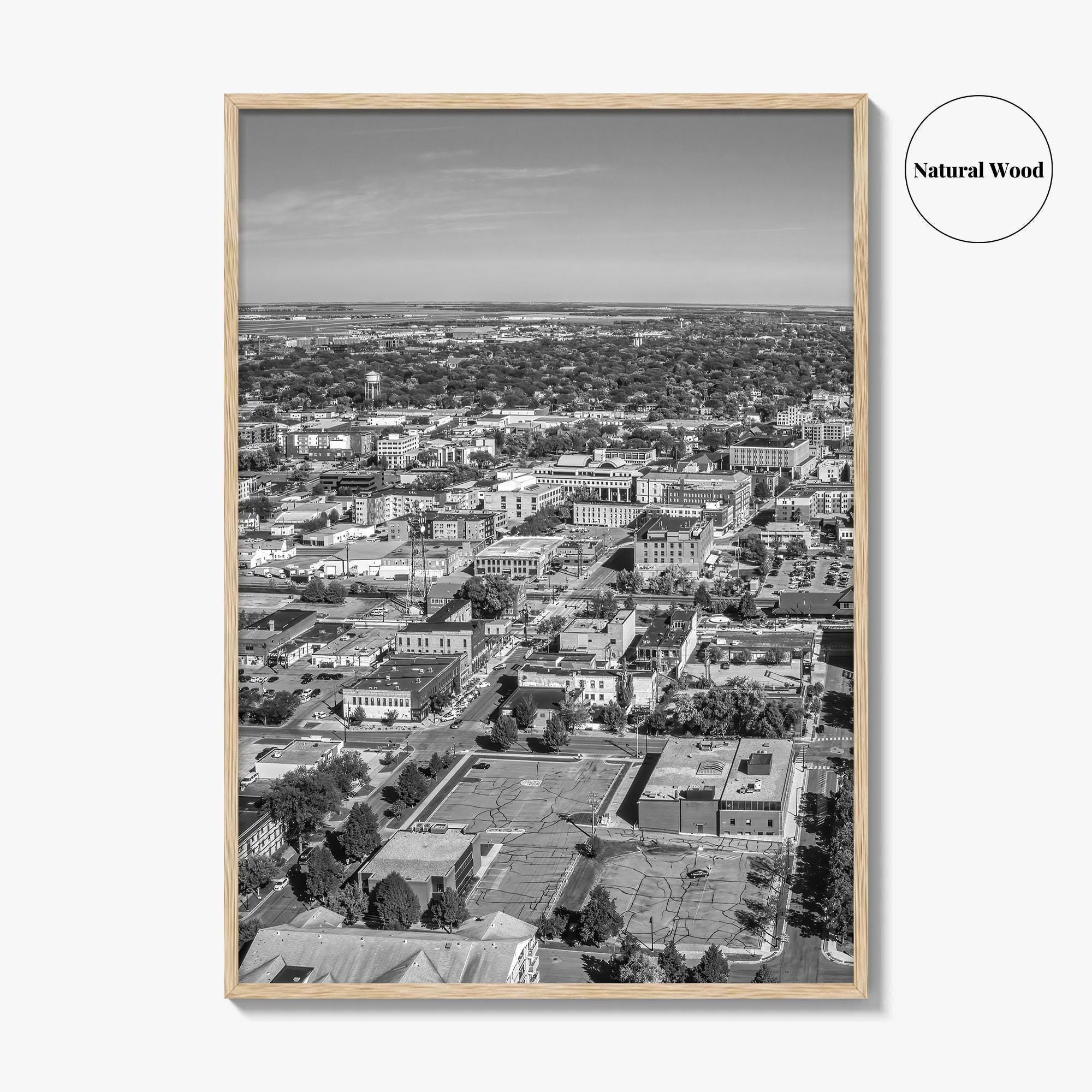 Fargo Black and White Fine Art Photo Print, North Dakota Poster