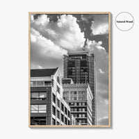 Fort Worth Black and White Fine Art Photo Print, Downtown Texas USA Poster