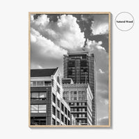 Fort Worth Black and White Fine Art Photo Print, Downtown Texas USA Poster