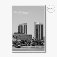 Dar es Salaam Skyline Black and White Fine Art Photo Print, Tanzania Poster