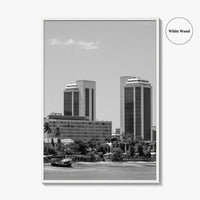 Dar es Salaam Skyline Black and White Fine Art Photo Print, Tanzania Poster