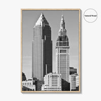 Cleveland Black and White Fine Art Photo Print, Ohio, USA, Downtown, Wall Poster