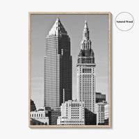 Cleveland Black and White Fine Art Photo Print, Ohio, USA, Downtown, Wall Poster
