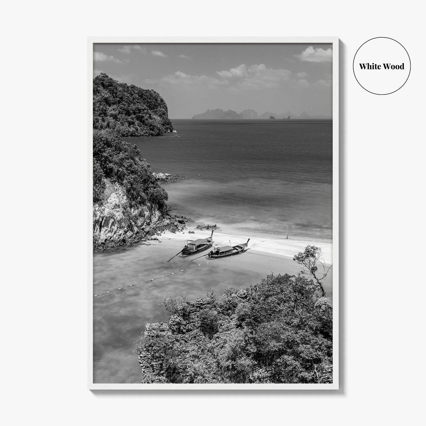Ko Phak Bia Black and White Fine Art Photo Print, Andaman Sea, Krabi, Thailand