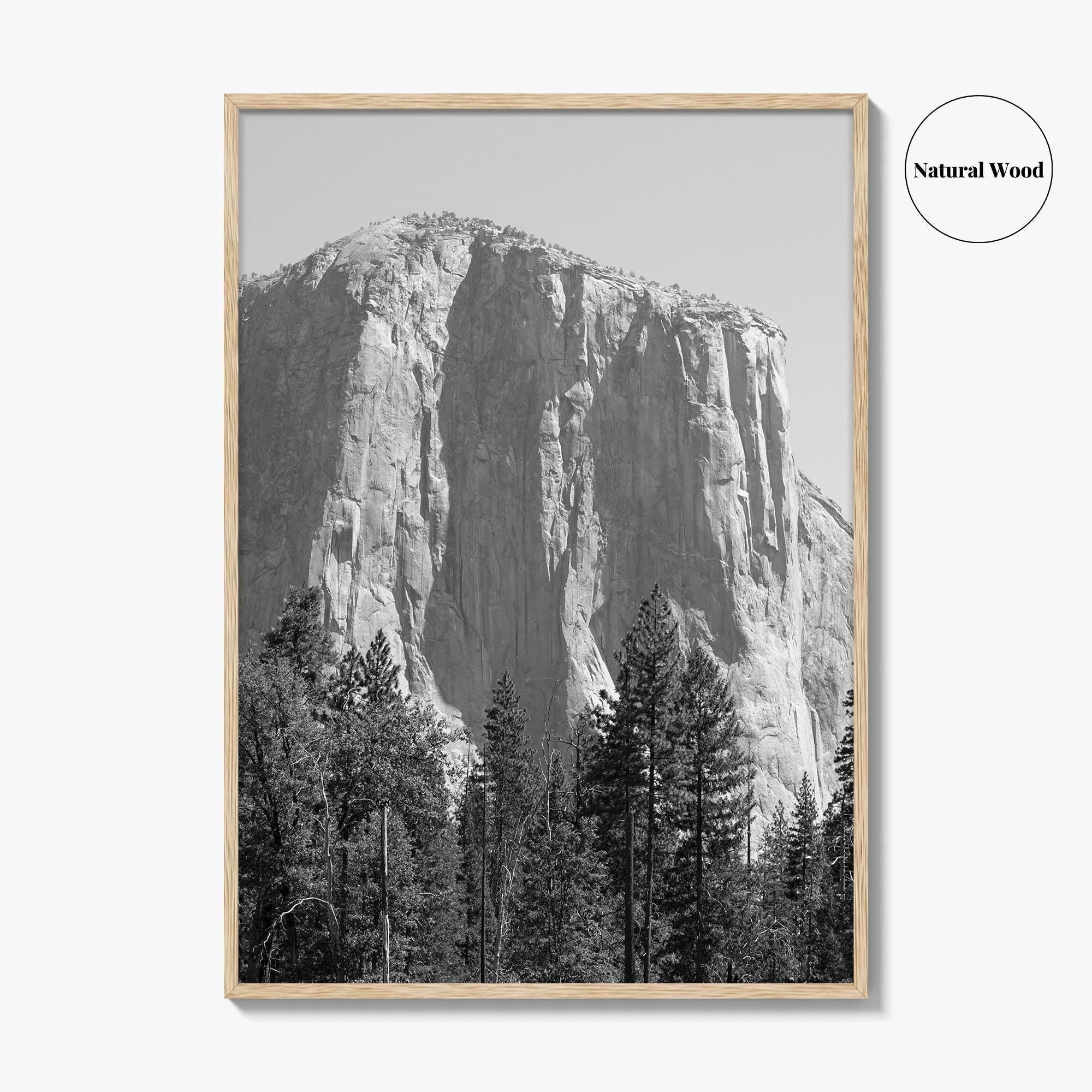 Yosemite National Park Black and White Fine Art Photo Print, El Capitan, California Poster