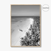 Saona Island Black and White Fine Art Photo Print, Dominican Republic Poster