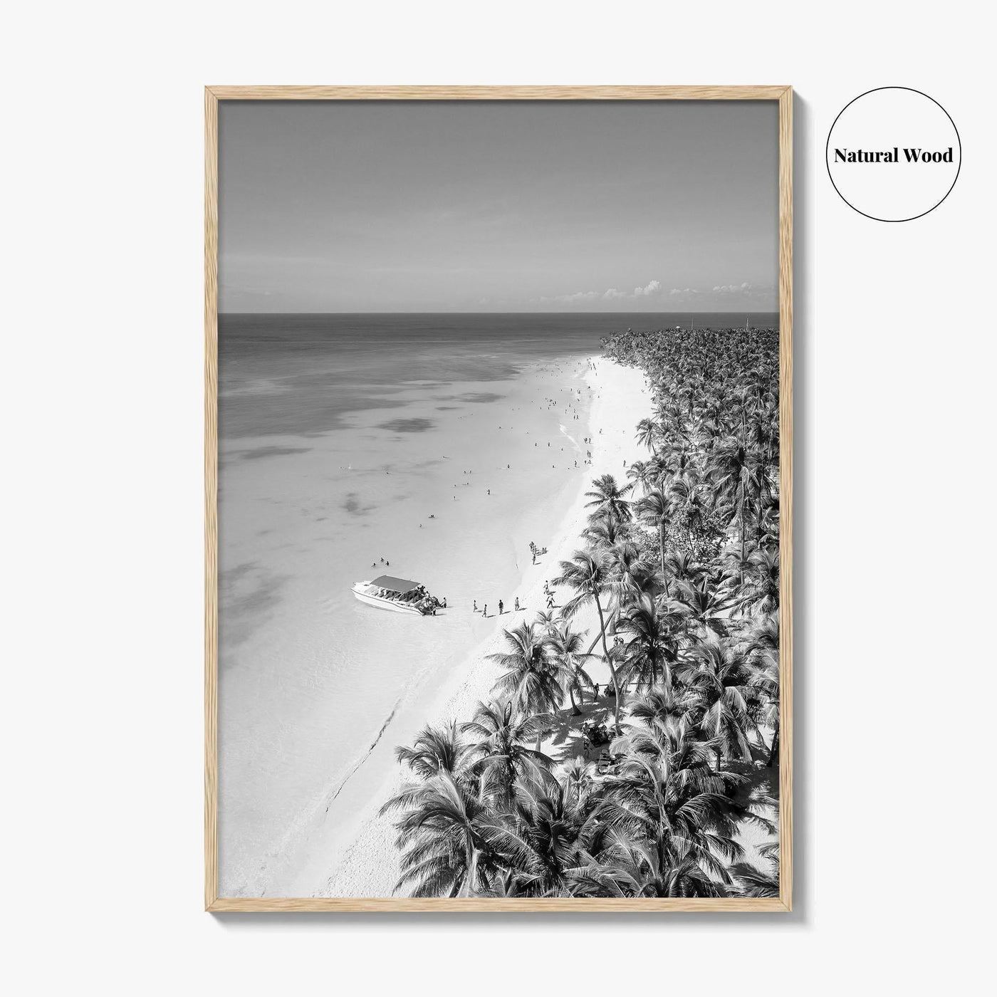 Saona Island Black and White Fine Art Photo Print, Dominican Republic Poster