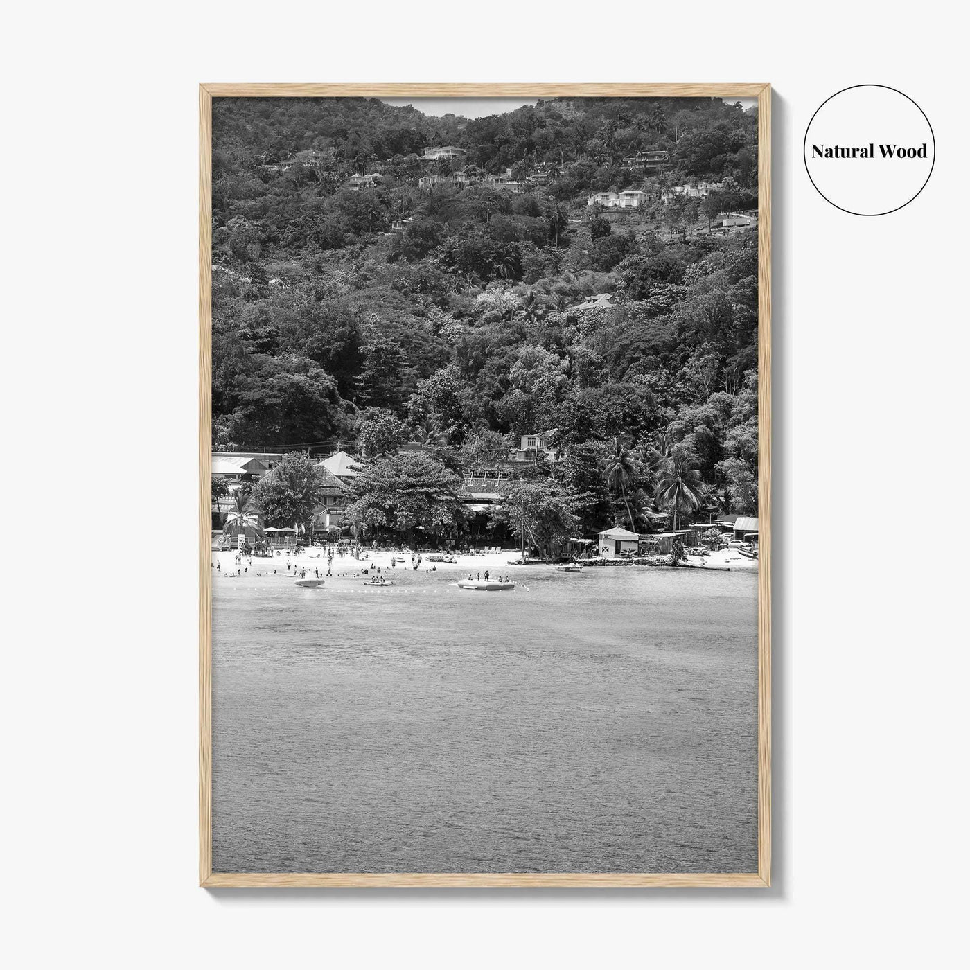Ocho Rios Black and White Fine Art Photo Print, Jamaica Poster, Saint Ann Parish