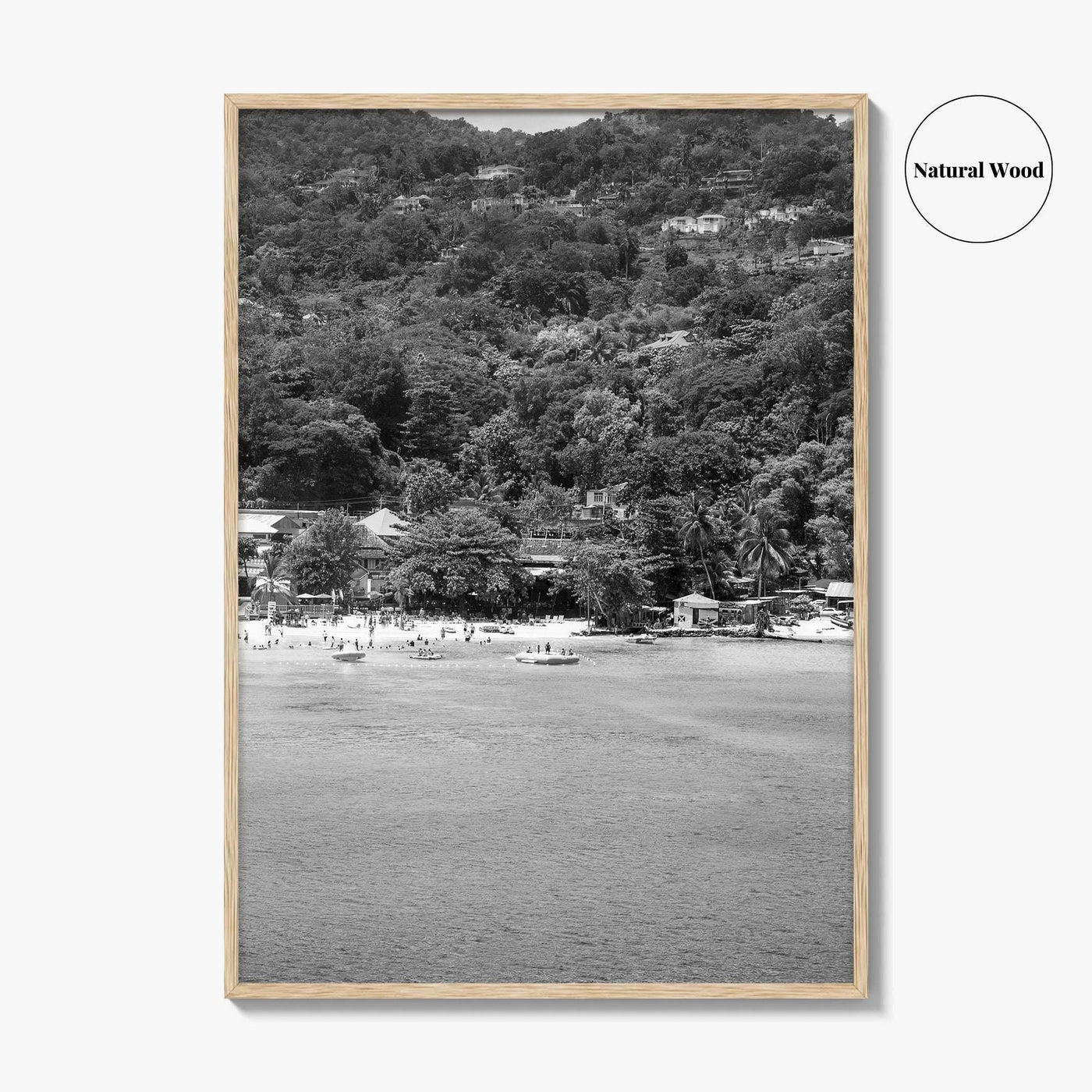 Ocho Rios Black and White Fine Art Photo Print, Jamaica Poster, Saint Ann Parish