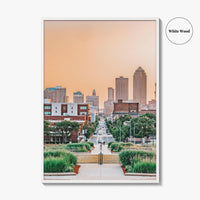 Des Moines Skyline Fine Art Photo Print, Iowa Poster, USA
