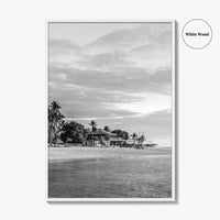 Fiji Black and White Fine Art Photo Print, Mamanuca Islands Wall Decor, Poster