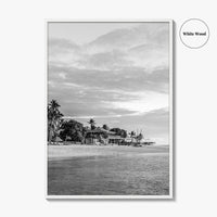 Fiji Black and White Fine Art Photo Print, Mamanuca Islands Wall Decor, Poster