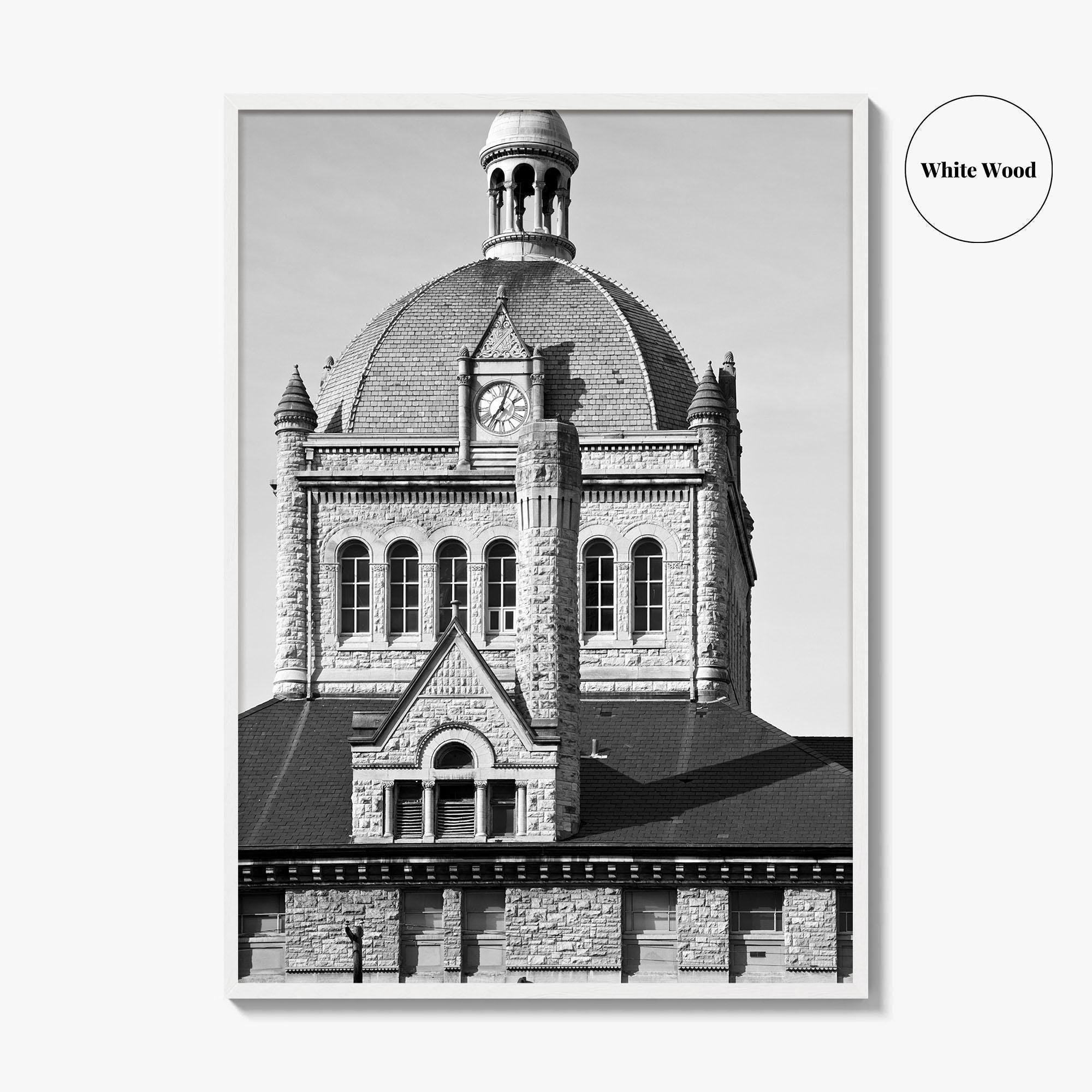 Lexington Kentucky Black and White Fine Art Photo Print, Historic Building, USA, Wall Poster
