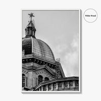 Manila Black and White Fine Art Photo Print, Intramuros Cathedral Dome, Philippines Poster