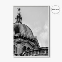Manila Black and White Fine Art Photo Print, Intramuros Cathedral Dome, Philippines Poster