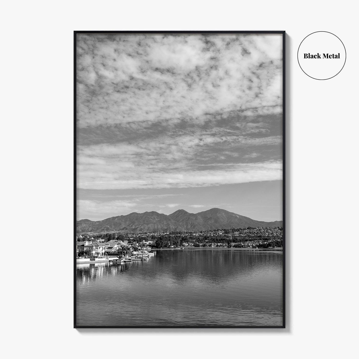 Lake Mission Viejo Black and White Fine Art Photo Print, Orange County California