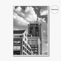 Fort Worth Black and White Fine Art Photo Print, Downtown Texas USA Poster