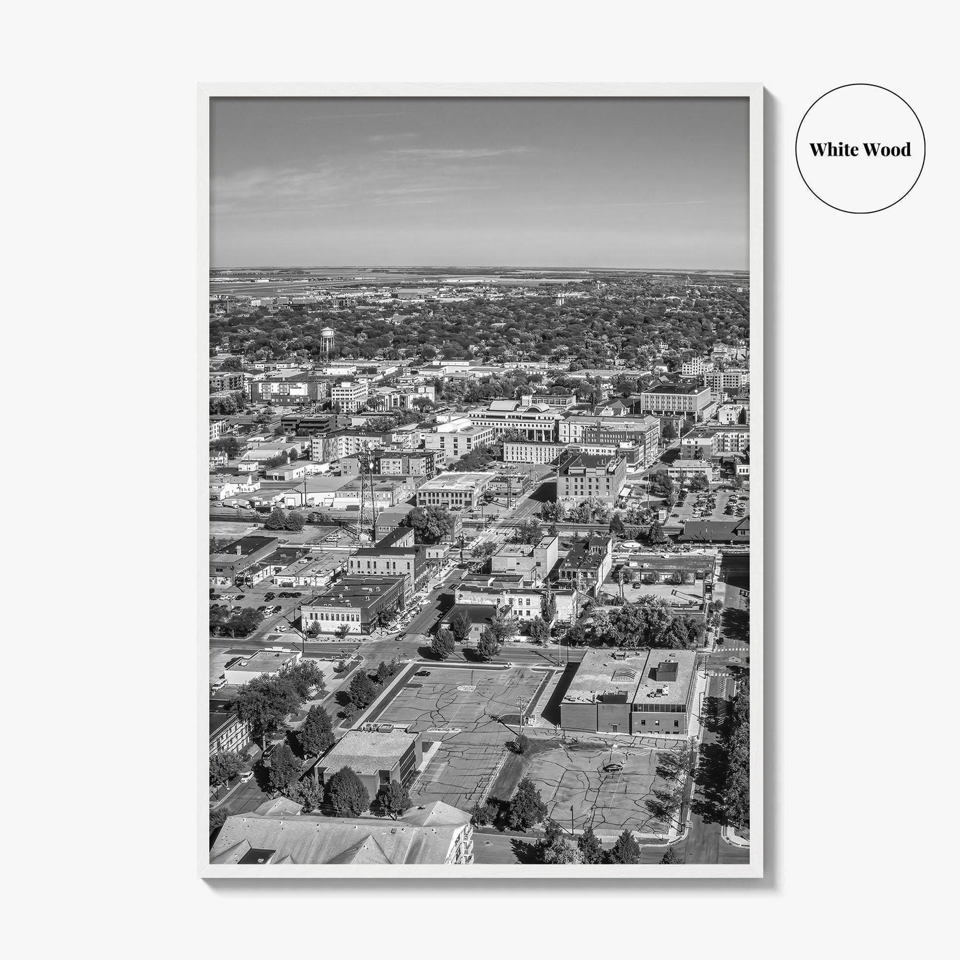 Fargo Black and White Fine Art Photo Print, North Dakota Poster