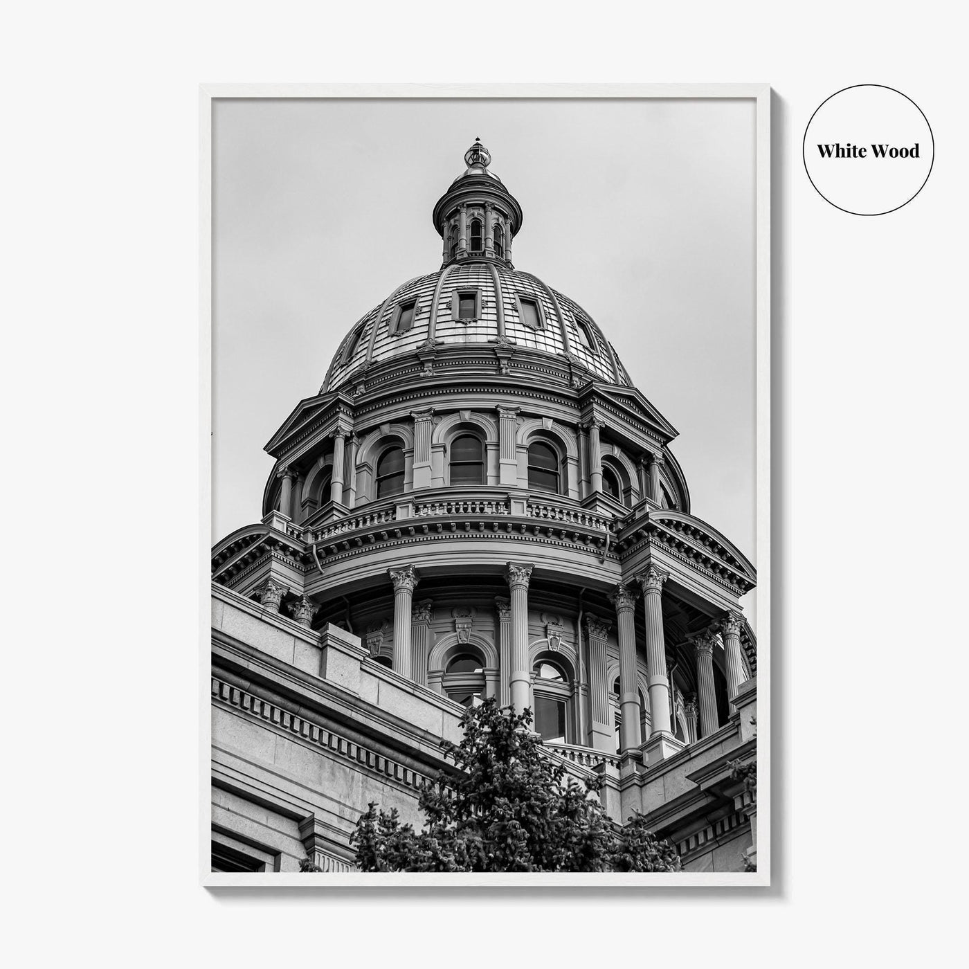 Colorado Black and White Fine Art Photo Print, Denver Capitol Building Poster, USA