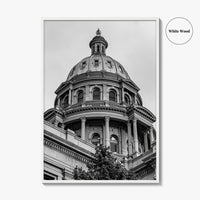 Colorado Black and White Fine Art Photo Print, Denver Capitol Building Poster, USA
