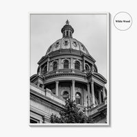 Colorado Black and White Fine Art Photo Print, Denver Capitol Building Poster, USA