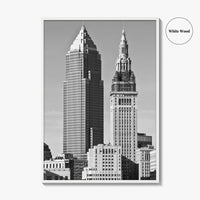 Cleveland Black and White Fine Art Photo Print, Ohio, USA, Downtown, Wall Poster