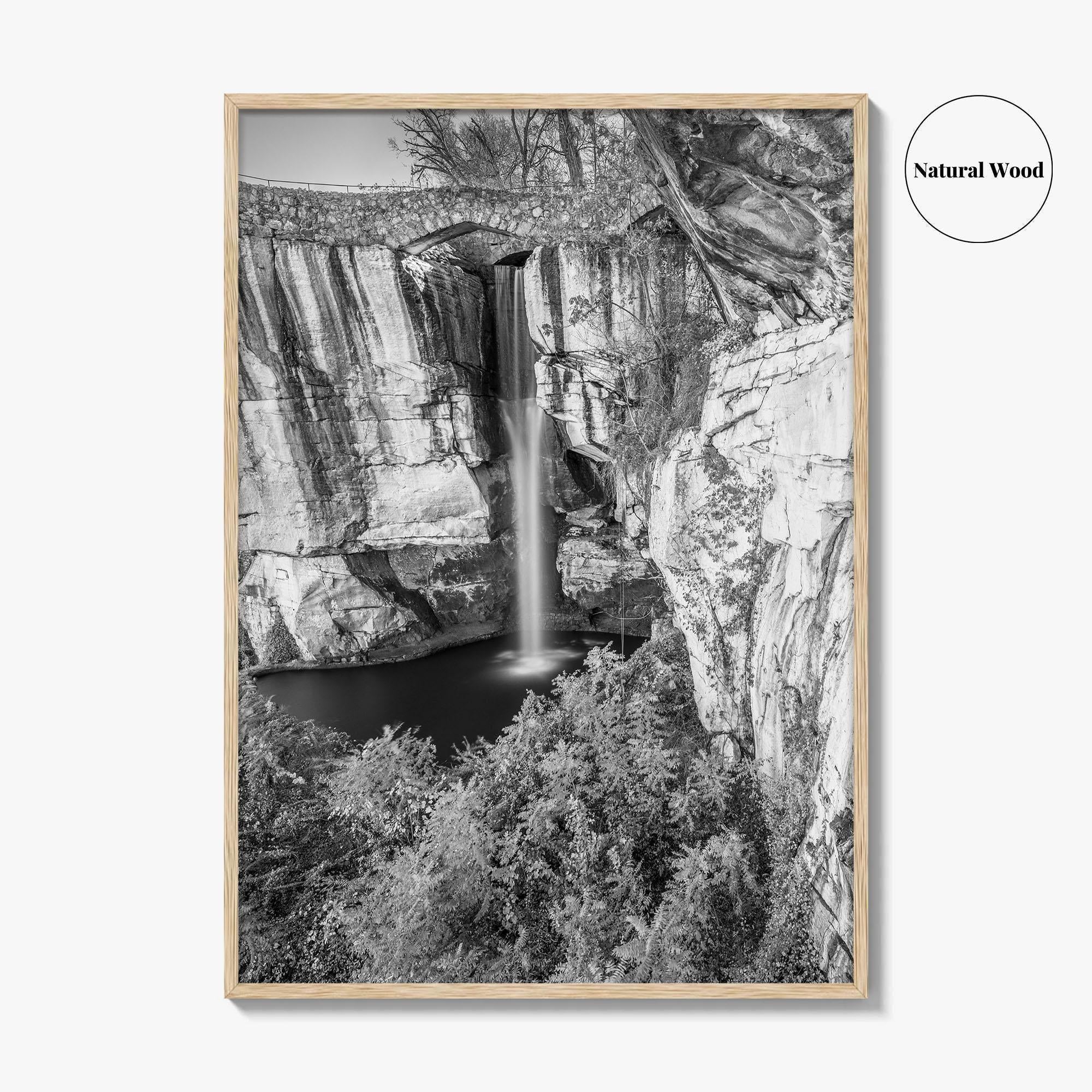Lookout Mountain Black and White Fine Art Photo Print, Georgia USA, High Falls Poster