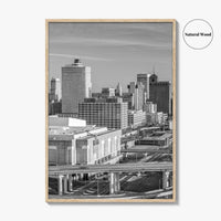 Memphis Skyline Black and White Fine Art Photo Print, Downtown, Tennessee USA Poster