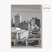 Memphis Skyline Black and White Fine Art Photo Print, Downtown, Tennessee USA Poster
