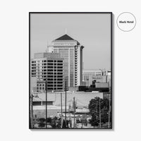 Montgomery Skyline Black and White Fine Art Photo Print, Downtown, Alabama USA Poster