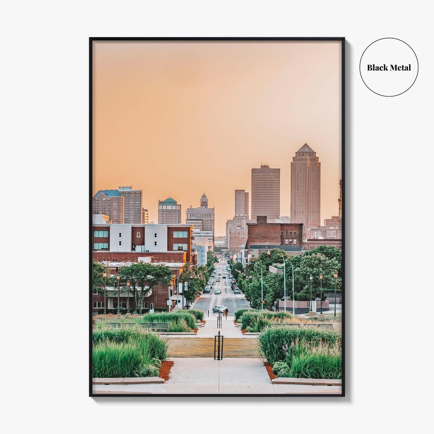 Des Moines Skyline Fine Art Photo Print, Iowa Poster, USA