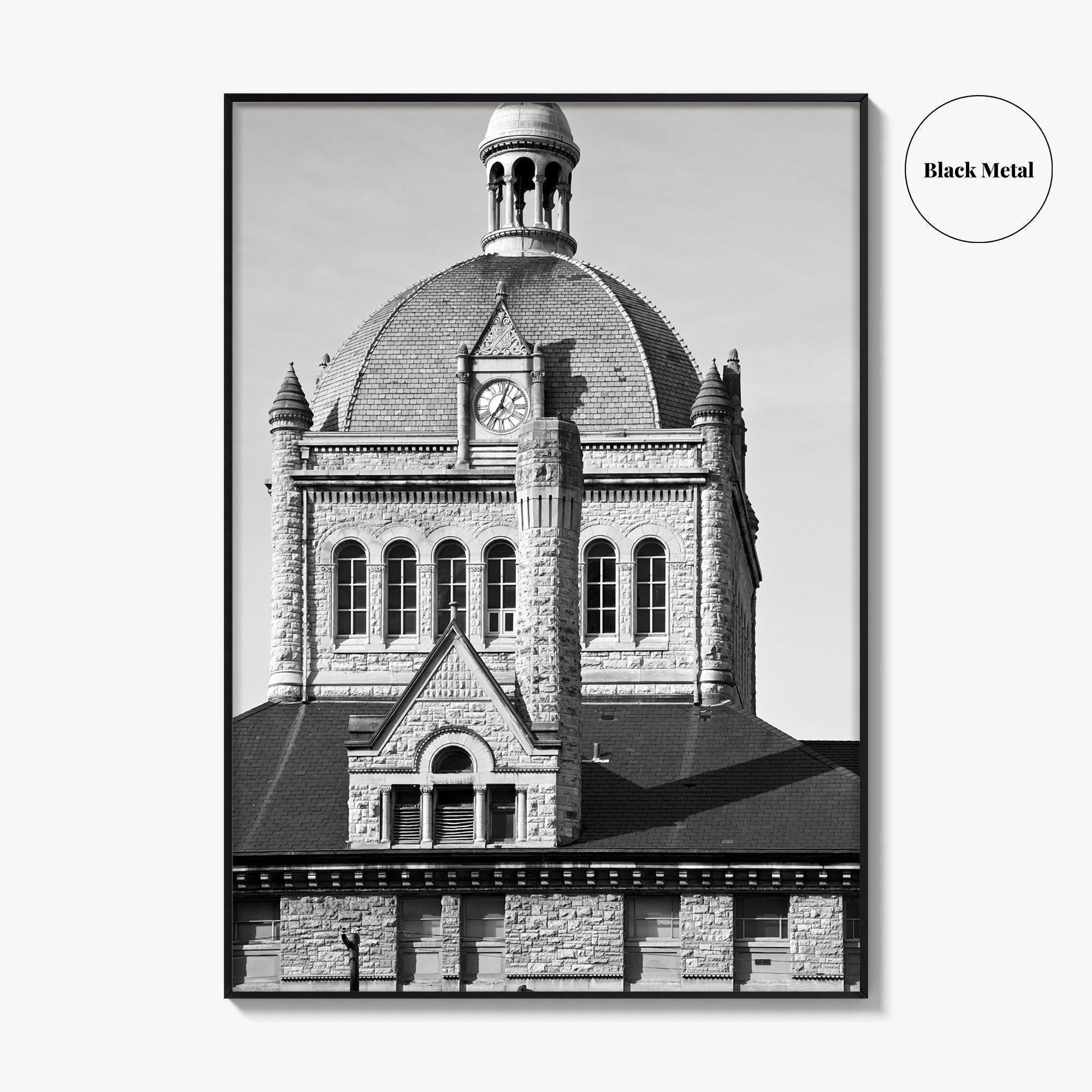 Lexington Kentucky Black and White Fine Art Photo Print, Historic Building, USA, Wall Poster