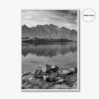 Chamonix Black and White Fine Art Photo Print, Mont Blanc French Alps Poster