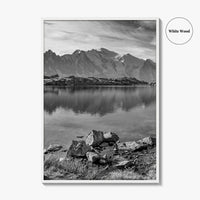 Chamonix Black and White Fine Art Photo Print, Mont Blanc French Alps Poster