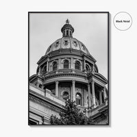 Colorado Black and White Fine Art Photo Print, Denver Capitol Building Poster, USA