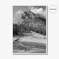 Kosovo Black and White Fine Art Photo Print, Rugova Valley Hajla Peak Poster