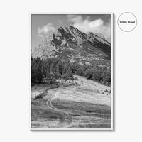 Kosovo Black and White Fine Art Photo Print, Rugova Valley Hajla Peak Poster