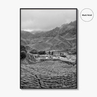 Cameroon Black and White Fine Art Photo Print, Highland Tea Farm, Africa Wall Poster