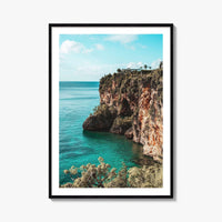 Anguilla Fine Art Photo Print, Caribbean Tropical Coastline Wall Decor Poster, Ocean Cliffs