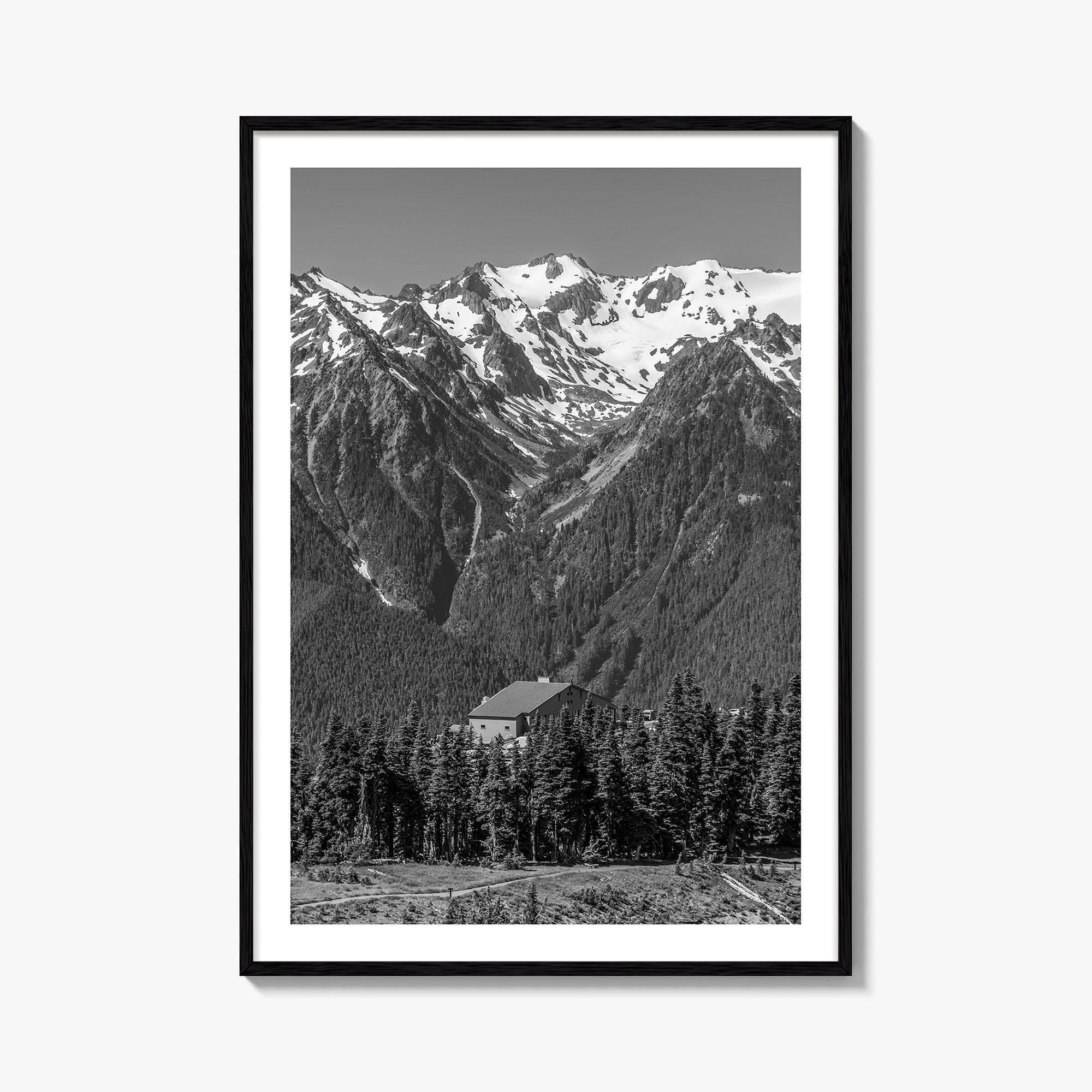 Olympic National Park Black and White Fine Art Photo Print, Hurricane Ridge, Washington, USA