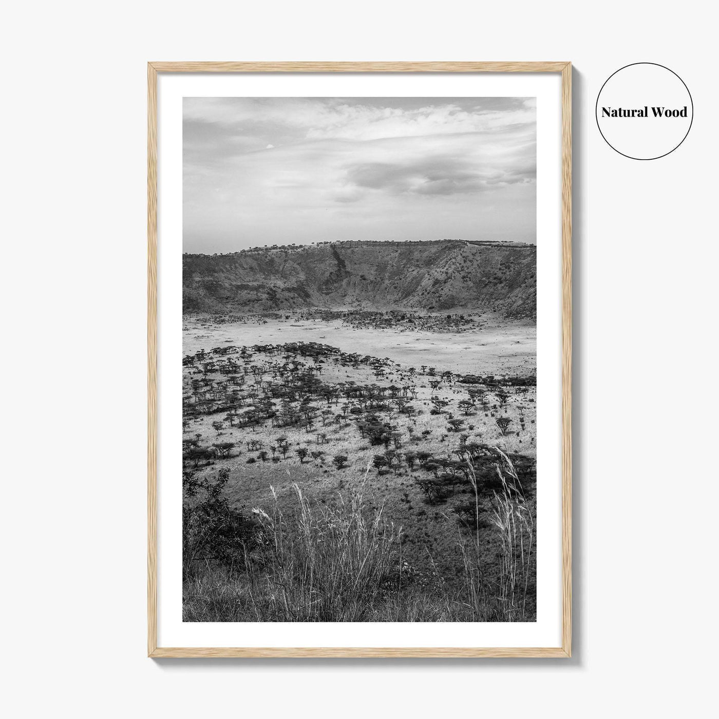Queen Elizabeth National Park Black and White Fine Art Photo Print, Uganda Poster