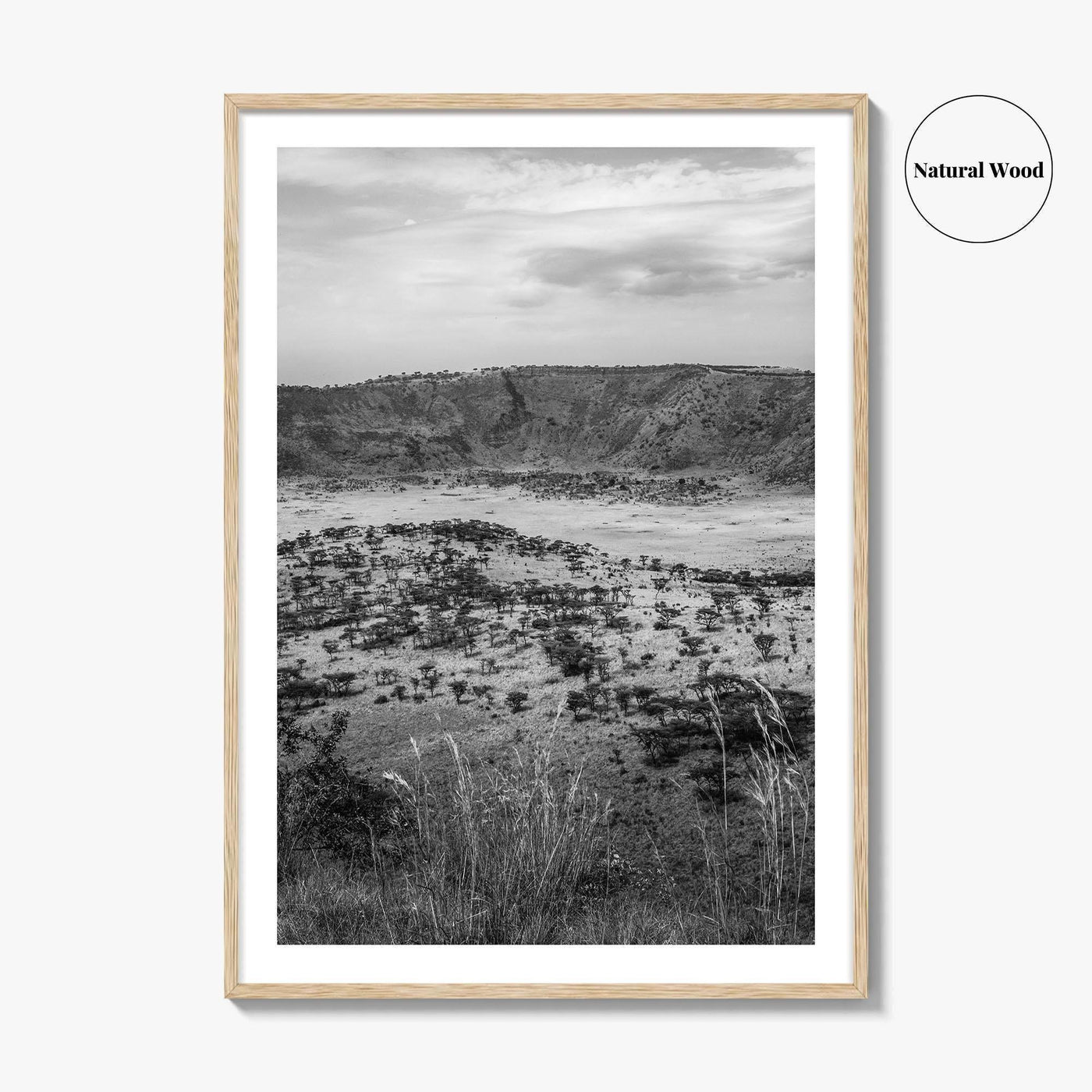 Queen Elizabeth National Park Black and White Fine Art Photo Print, Uganda Poster