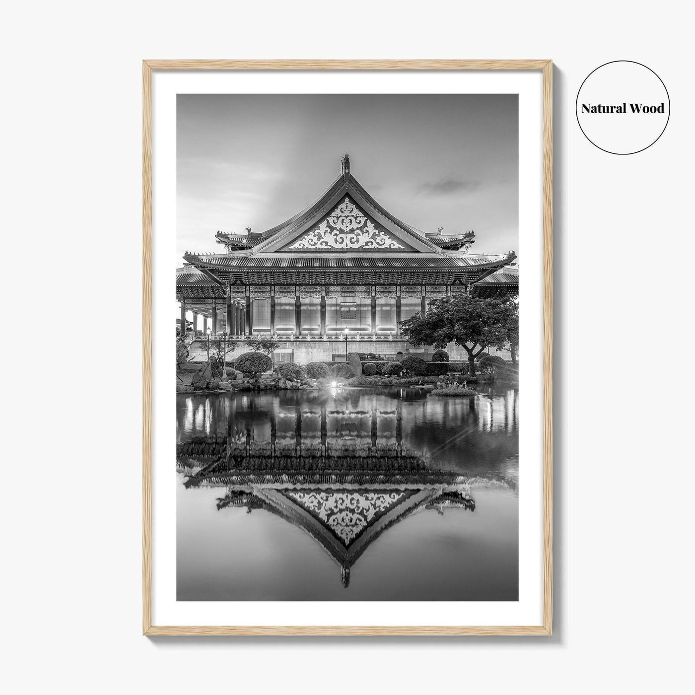 Taipei Black and White Fine Art Photo Print, Liberty Square Taiwan Poster