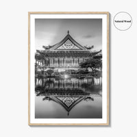 Taipei Black and White Fine Art Photo Print, Liberty Square Taiwan Poster