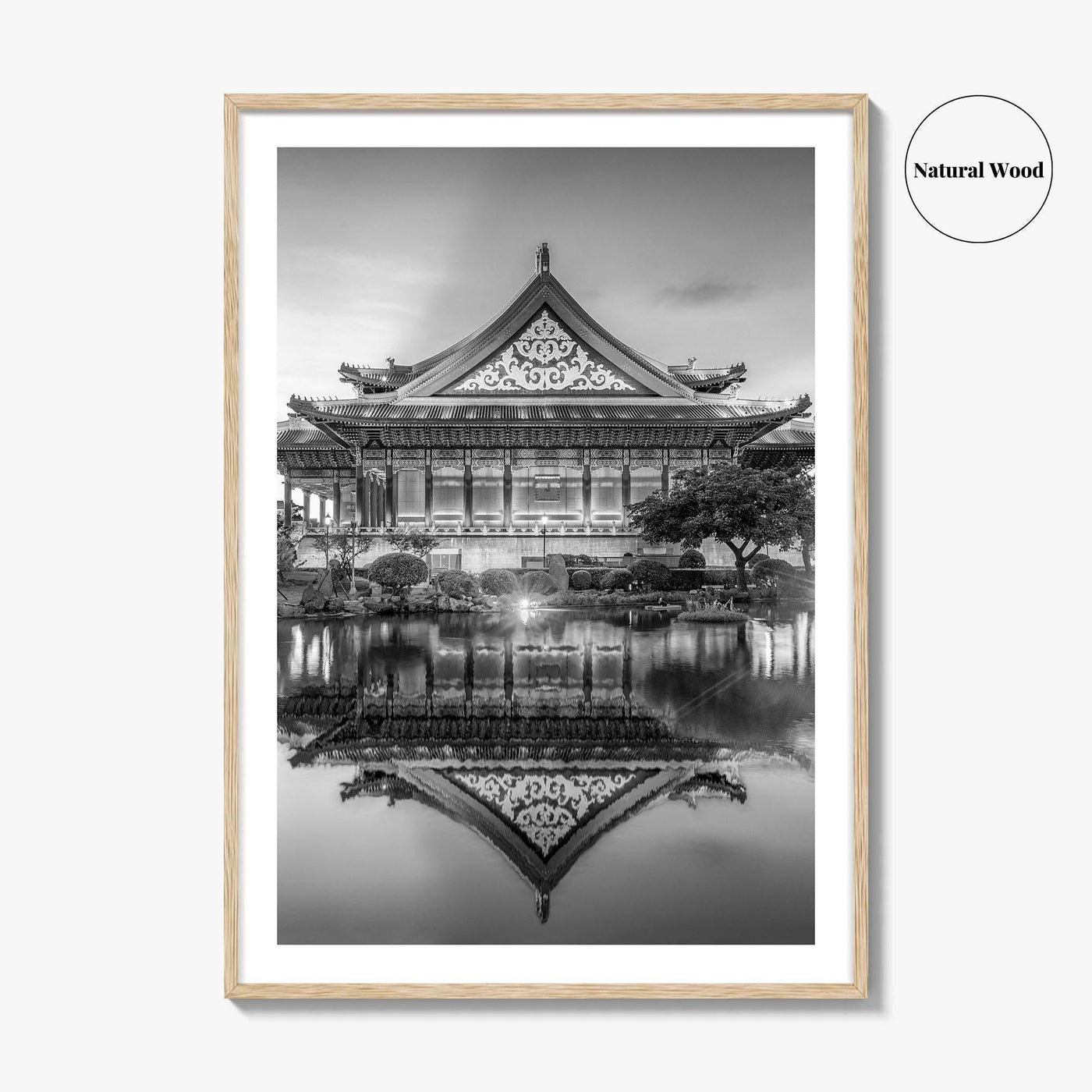 Taipei Black and White Fine Art Photo Print, Liberty Square Taiwan Poster