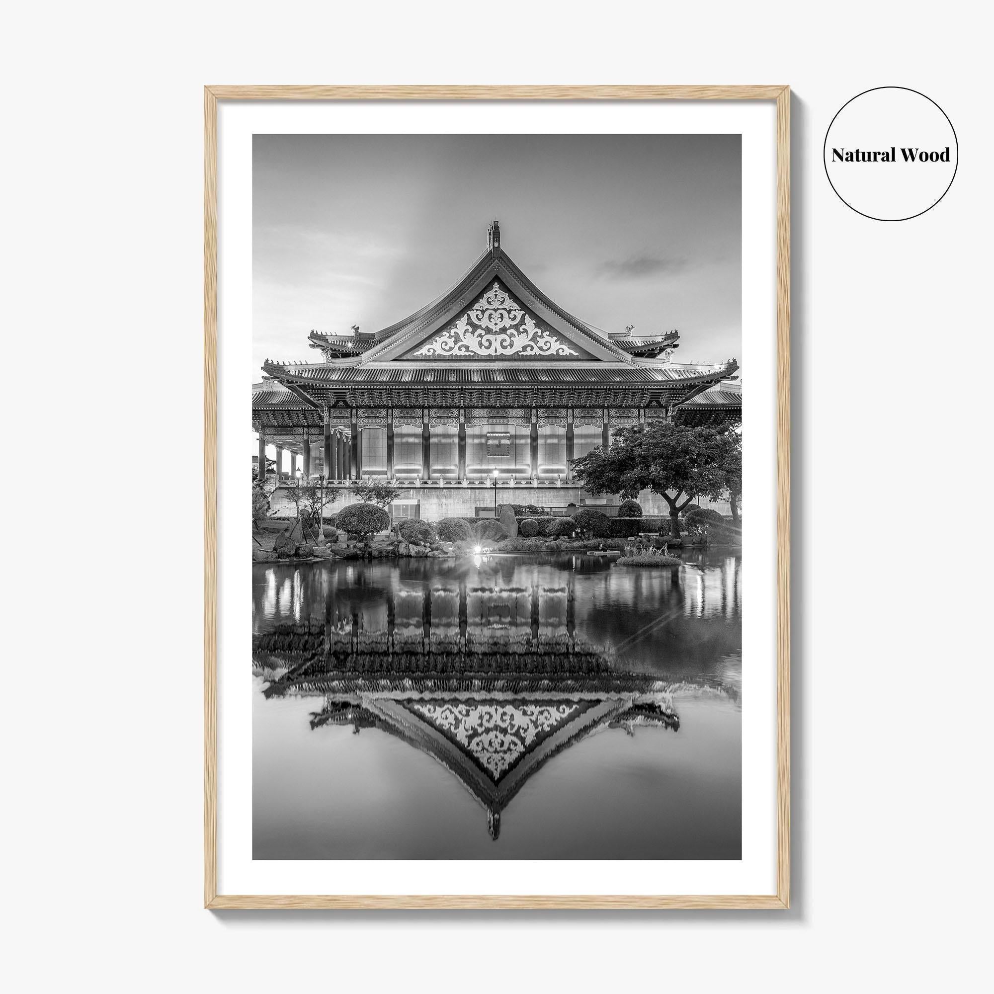 Taipei Black and White Fine Art Photo Print, Liberty Square Taiwan Poster