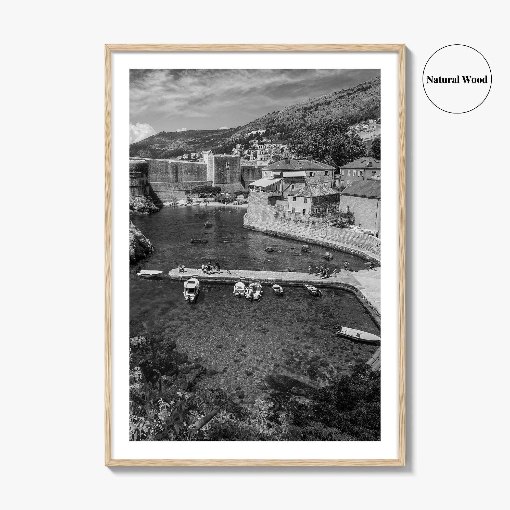 Dubrovnik Black and White Fine Art Photo Print, Old Town Croatia Poster