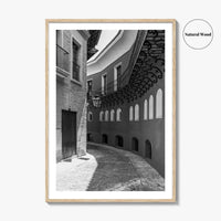 Toledo Black and White Fine Art Photo Print, Old Town Street, Spain Poster