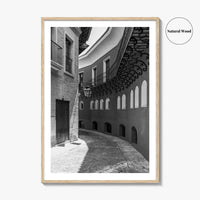 Toledo Black and White Fine Art Photo Print, Old Town Street, Spain Poster